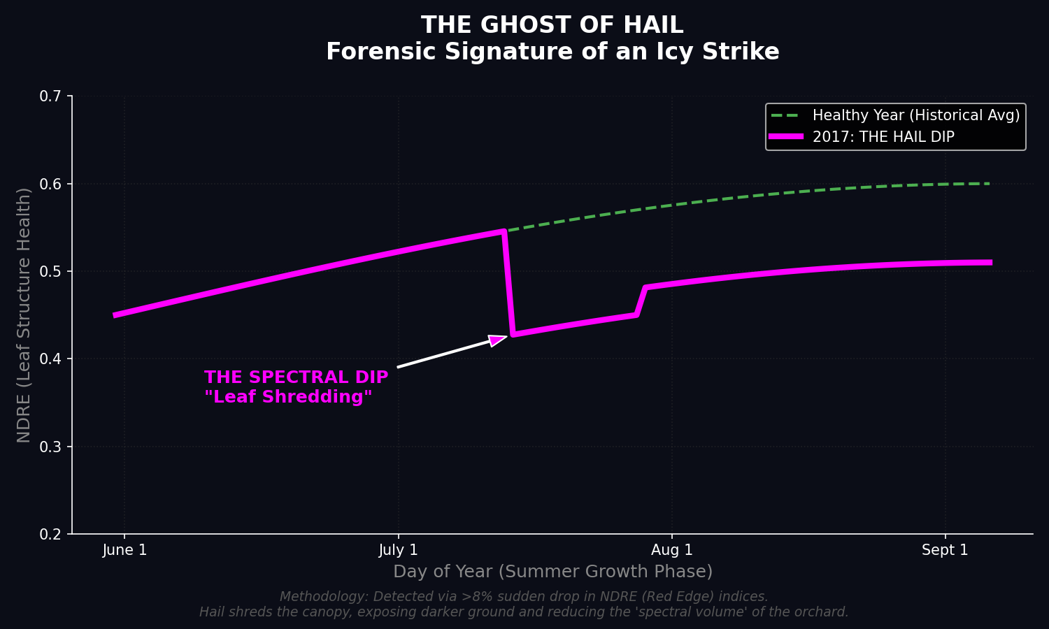 Hail Spectral Signature: The Dip